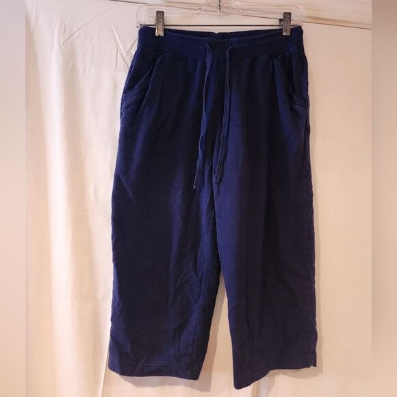 Kim Rogers stretchy blue capri sweatpants S - Picture 1 of 4